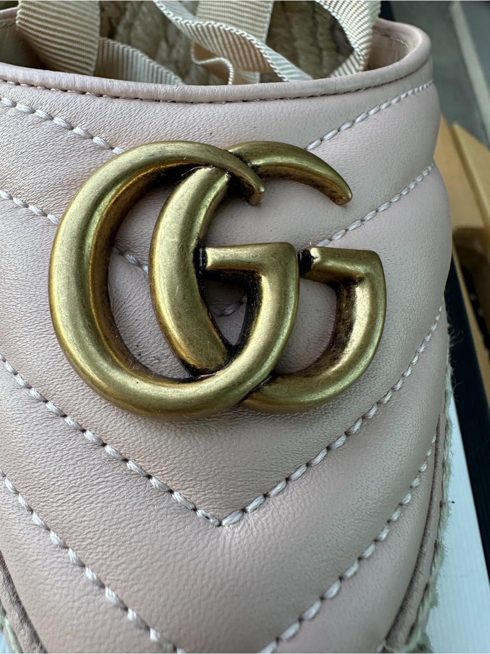 Gucci Charlotte GG Platform Espadrille Wedges – Size 40 - Picture 7 of 9
